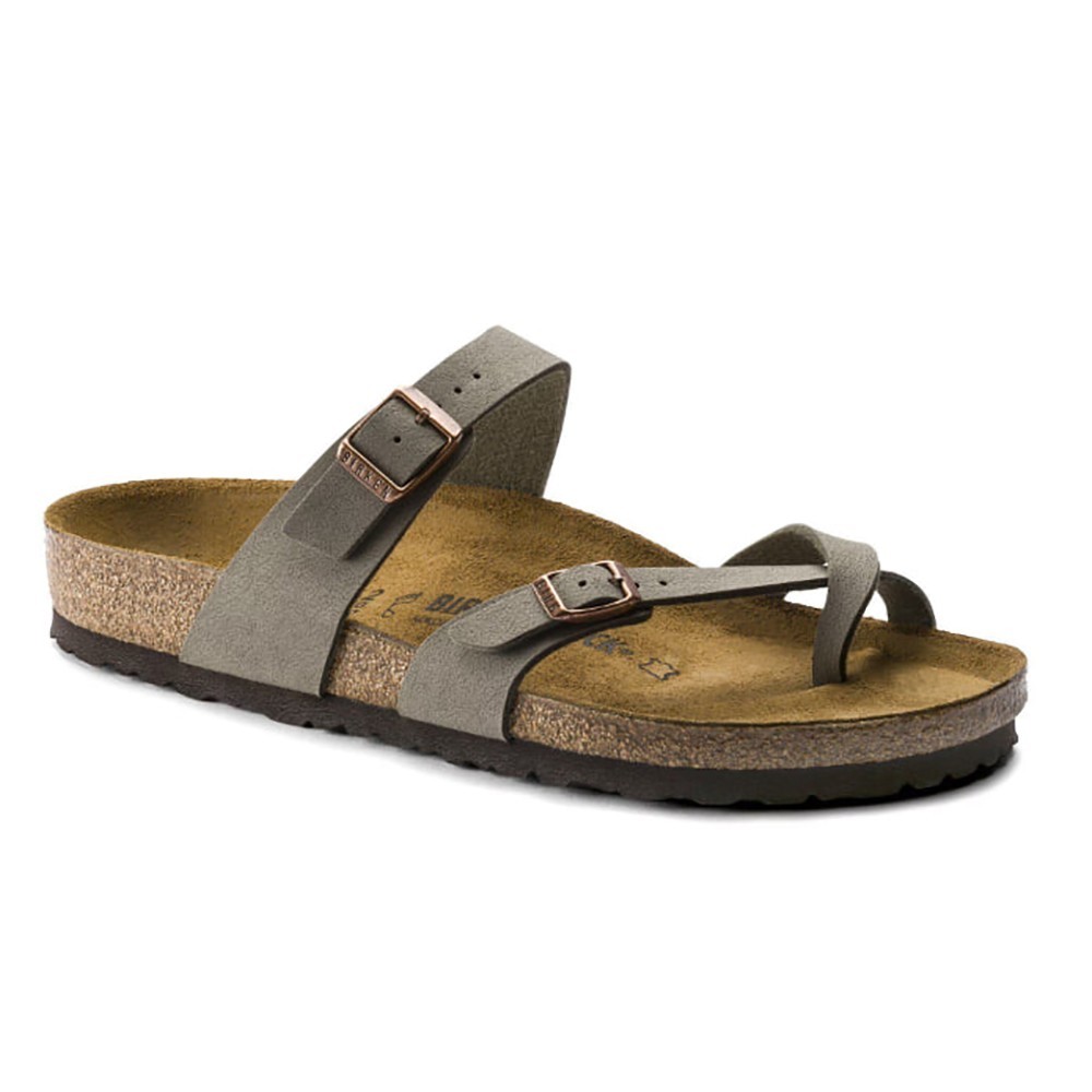 Birkenstock Mayari Birko-Flor Toe Loop Women’s Sandals – Stone