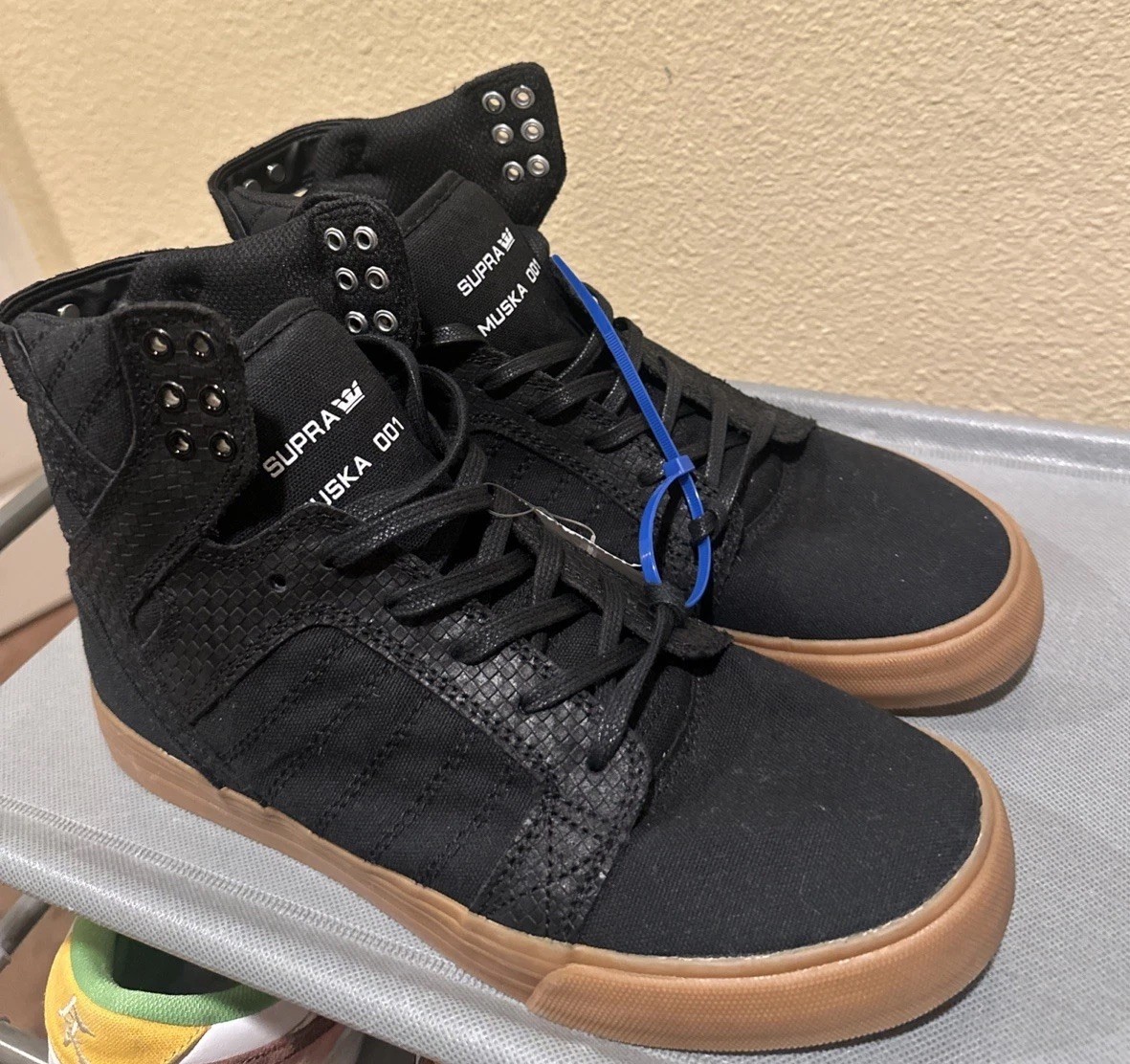 SUPRA Skytop Muska 001 Black Hi top Shoes Men’s Size 8 Brand New No Box