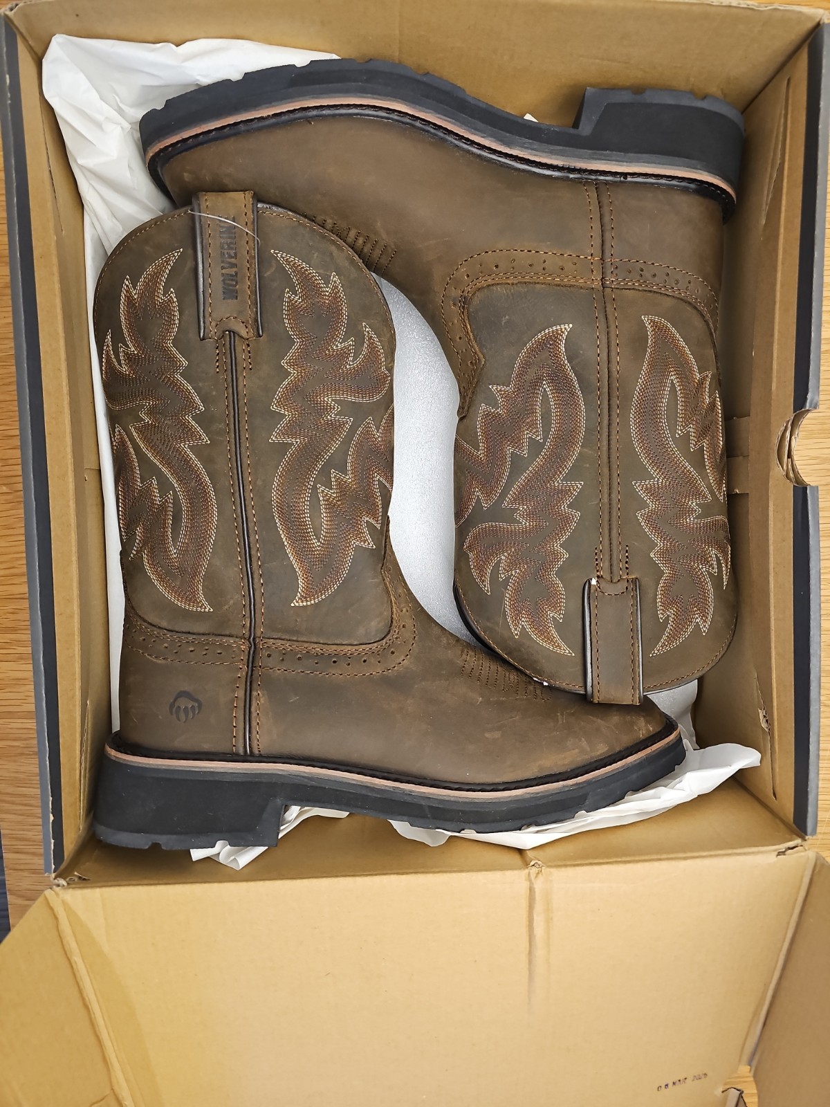 Wolverine Rancher Men’s 8 EW Square Toe Work Boots Brown W10704 Size 8 Extra Wid