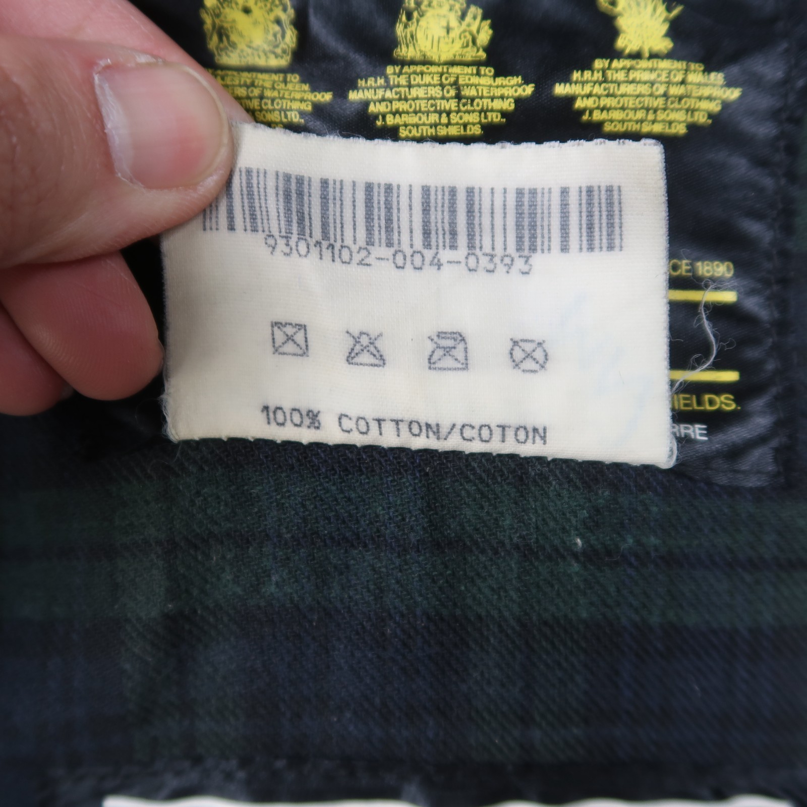 VIntage 90s Barbour Men’s A5 Lined Durham Wax Jacket Green C42 / 107CM