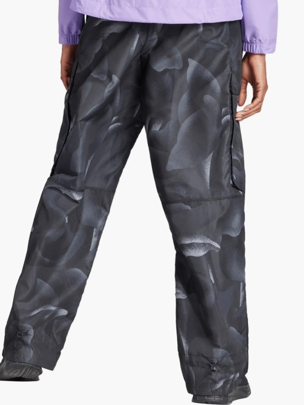 Adidas City Escape Cargo Pant Black Multicolor Women’s XL Baggy Wide Leg Pull On