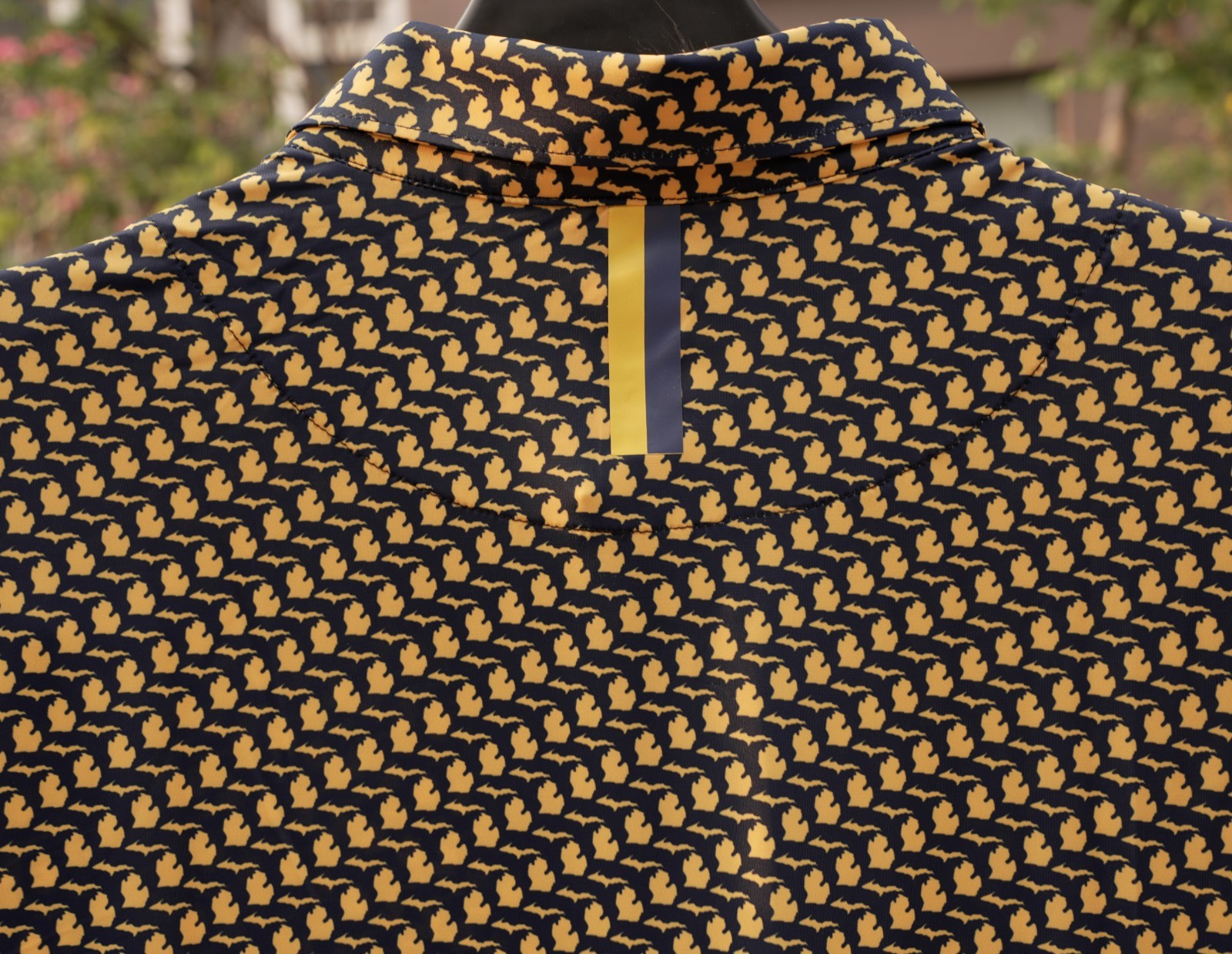 🧤 Rhoback The Mitten Polo Unique Michigan State Print Performance Golf Shirt