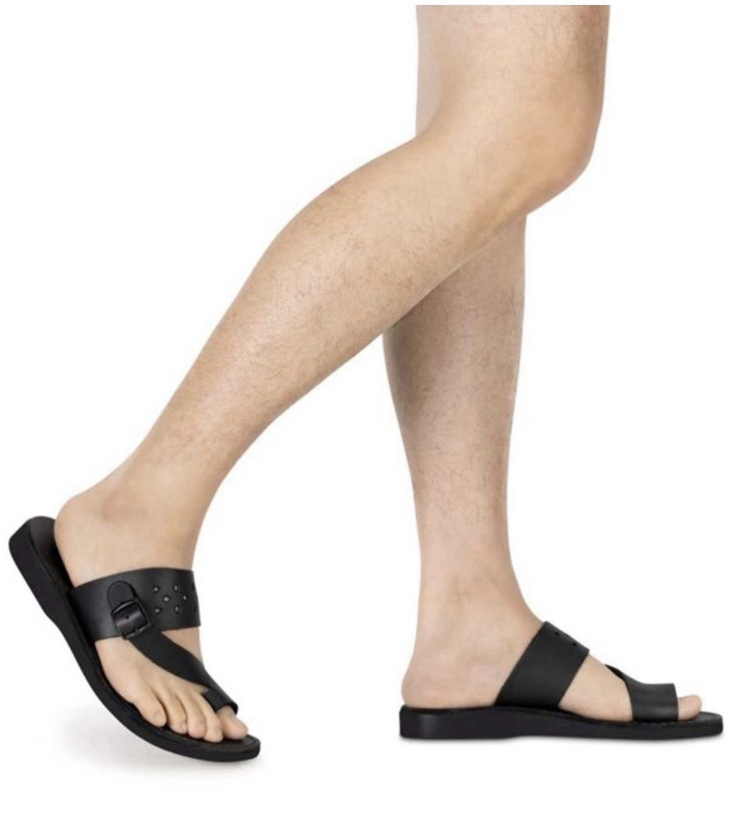 Jerusalem Sandals – Ezra -Leather Cut Out sandals Black Sz US 11.5 NWB