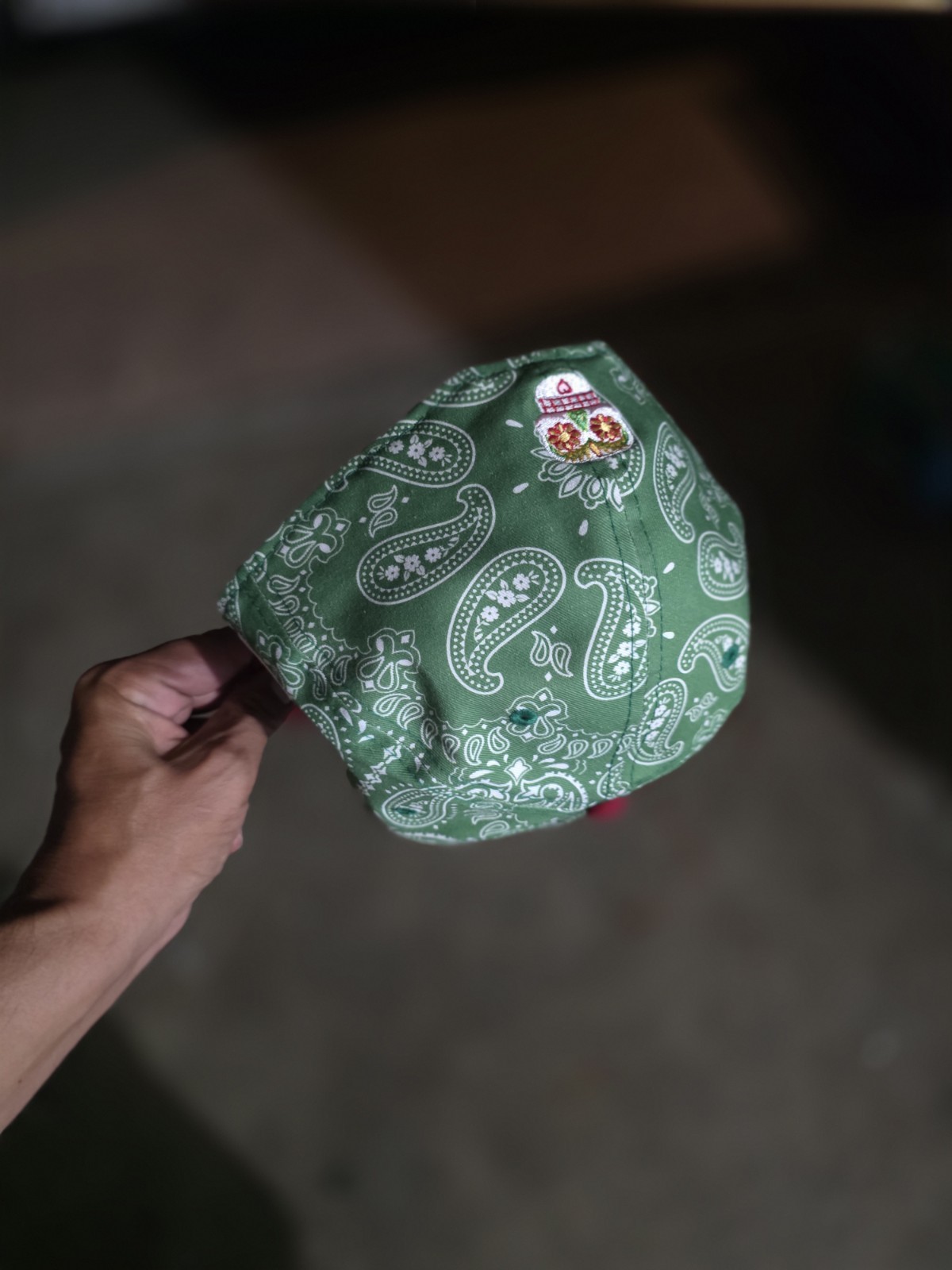 New Era 59FIFTY Baseball Cap Fitted Green/Red Paisley Men’s 7 5/8