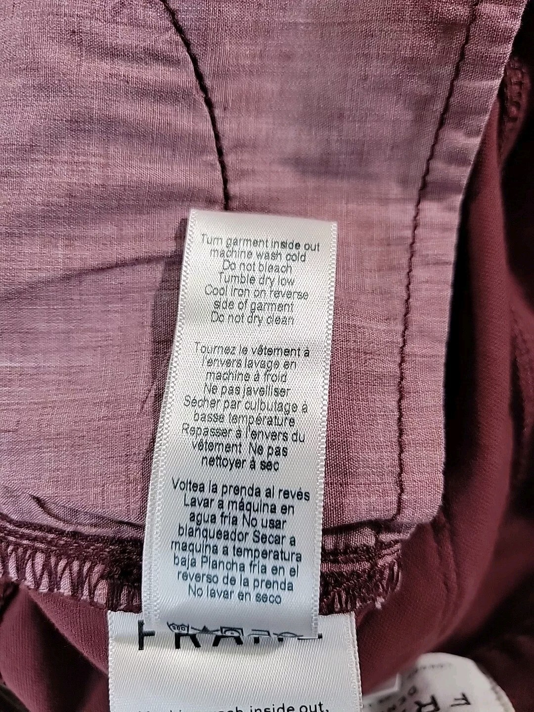Nwt Frame Corduroy Jeans Size 25(27×27) Pinot Red Le High Skinny Straight
