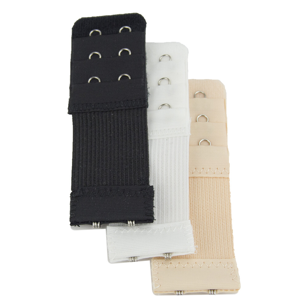 More of Me to Love Bra Stretch Extender 3Pack – Black, White, Beige – 2/3/4-Hook