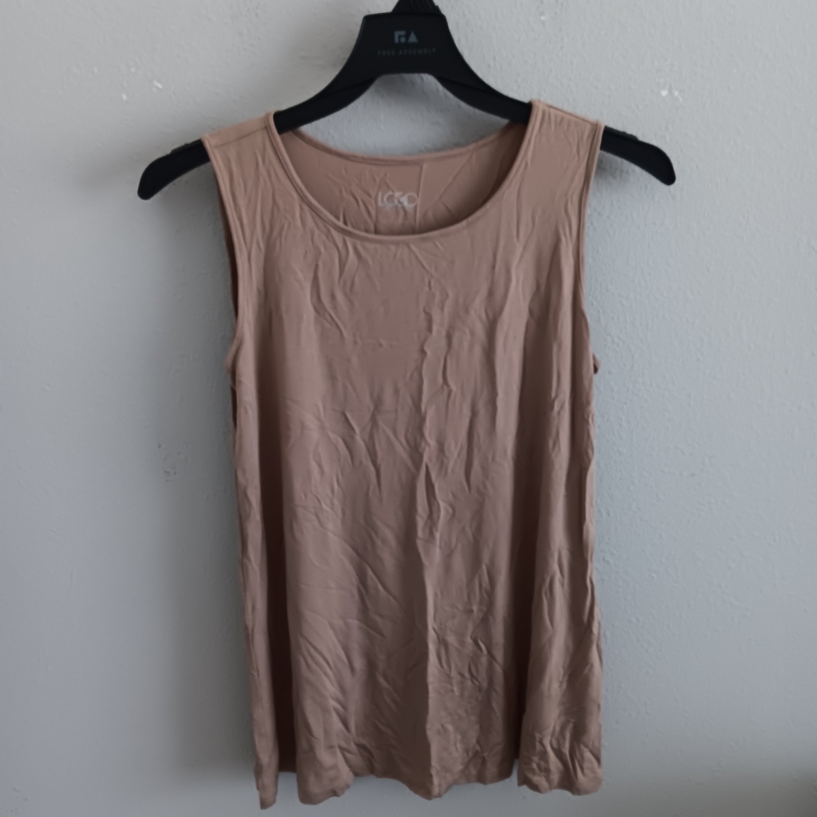 LOGO Layers by Lori Goldstein 2-Pack Crew and V-Neck Tanks, Sz XL a702428