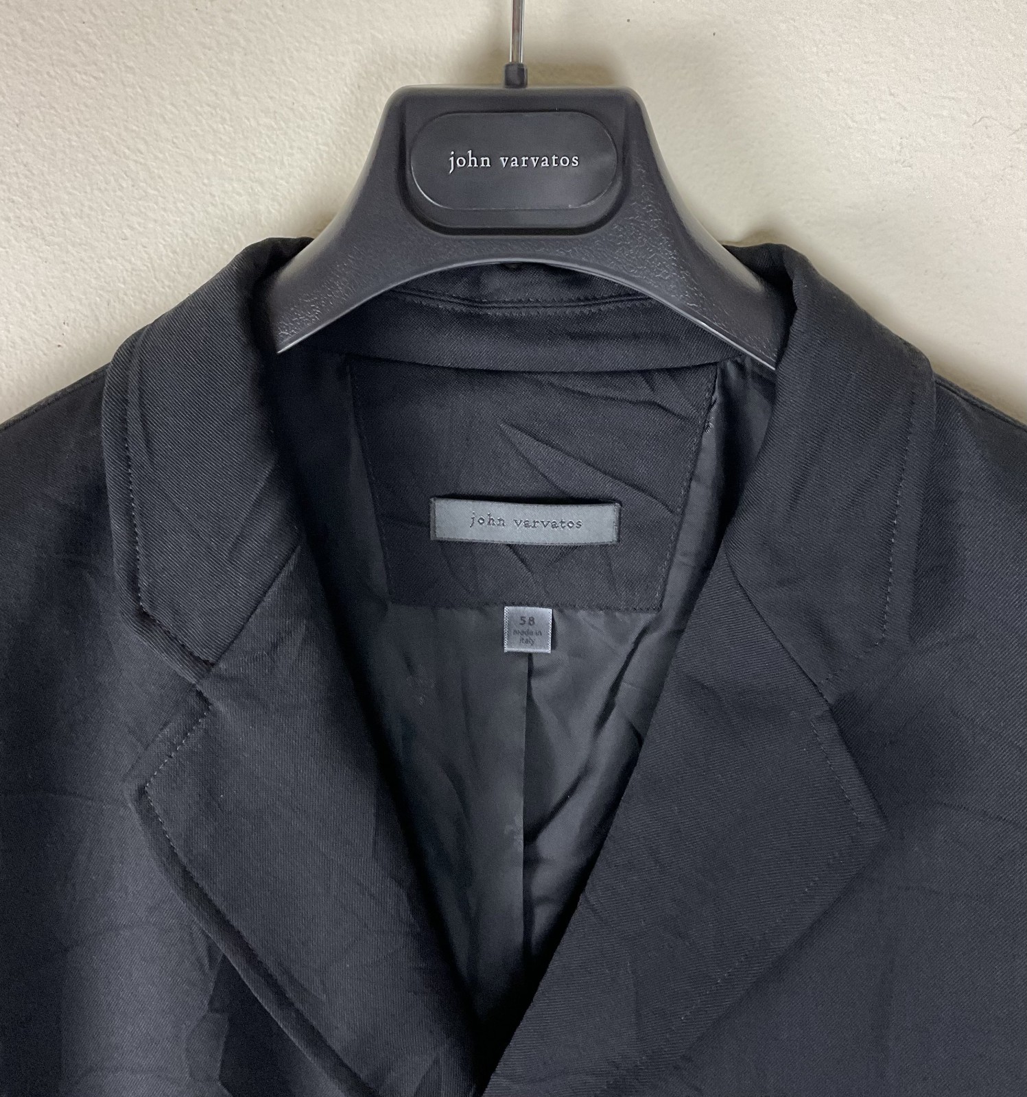 $1498 New John Varvatos Collection Silo Black Blazer Jacket Coat EU58 US48