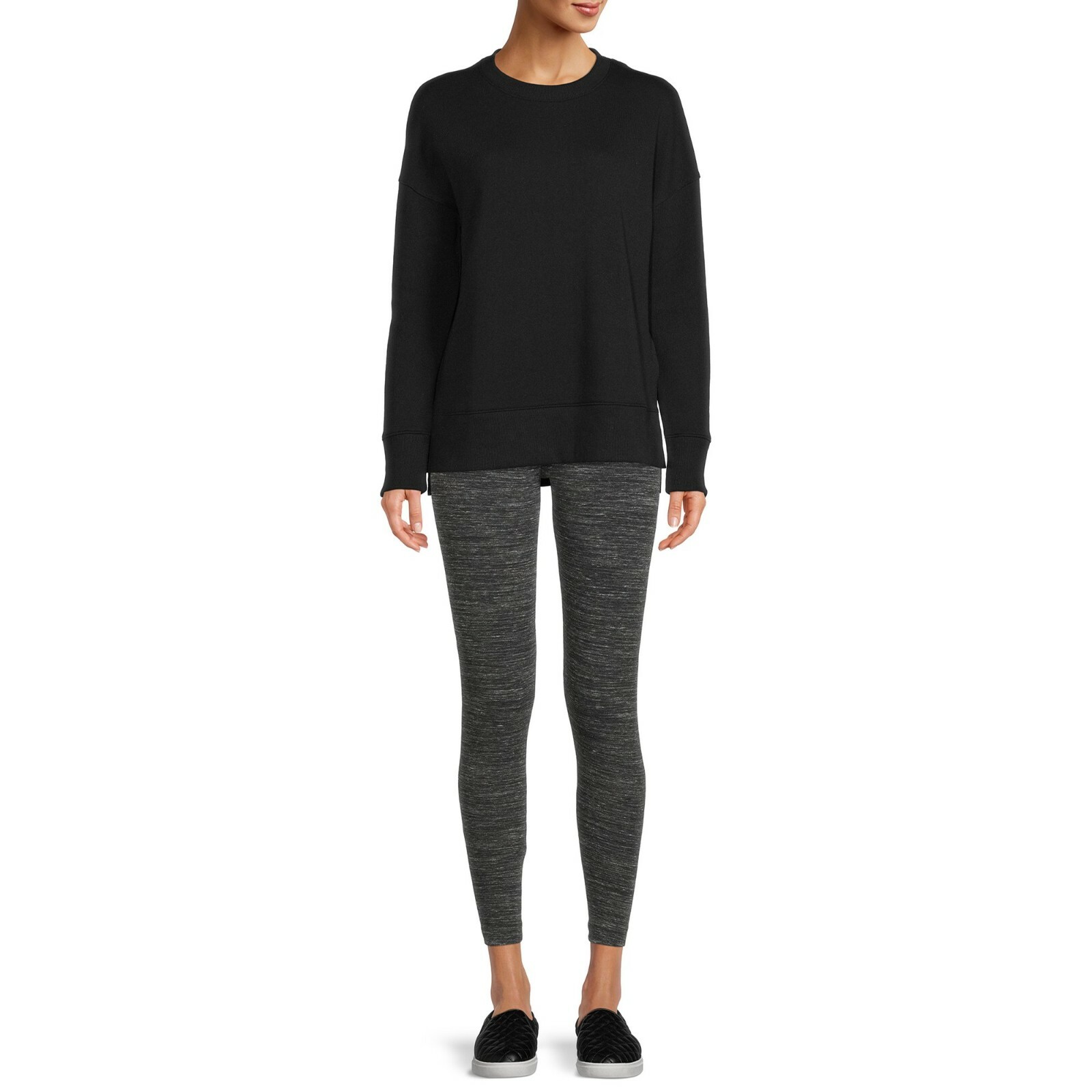 Time and Tru Women’s Black Relaxed Fit Sweatshirt 4-6, 8-10, 12-14, 16-18 XL
