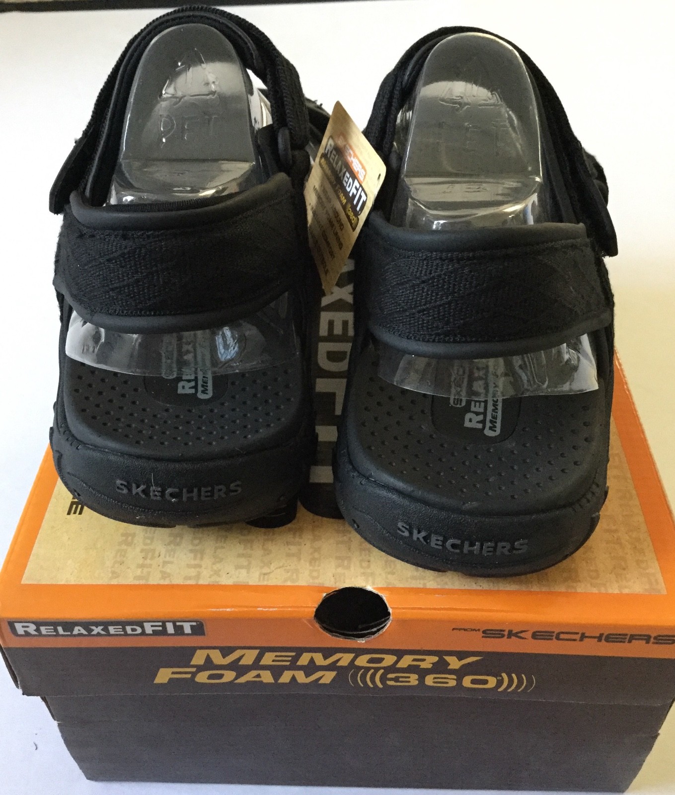Skechers Men’s Reggae Tulo Sandals 65524 BLK Black Size 12