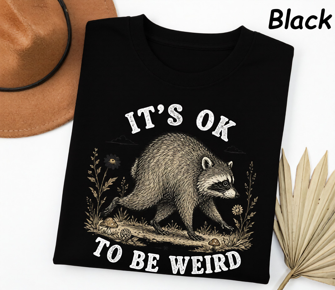 Jimothy Raccoon Shirt It’s OK To Be Different Animal Humor Tee
