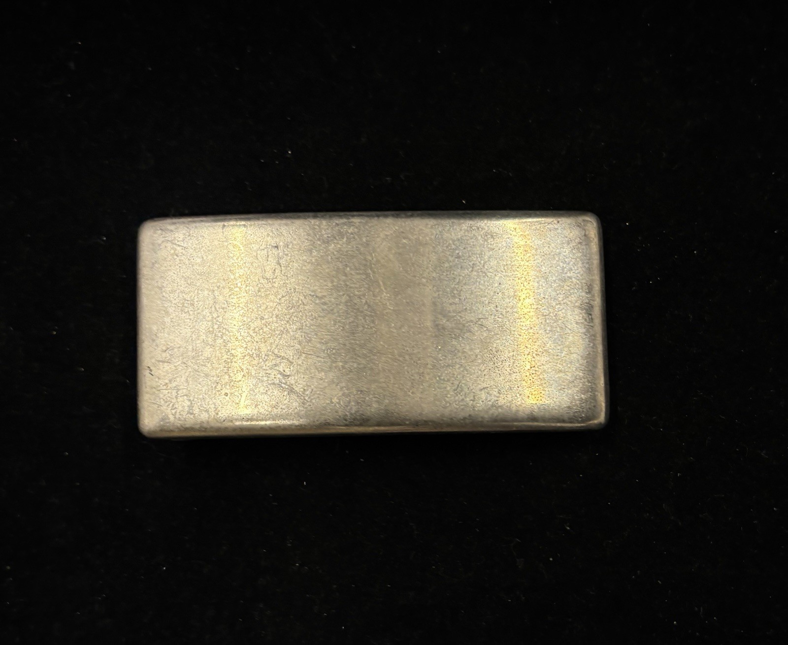 Vintage silver-tone rectangular belt buckle RARE