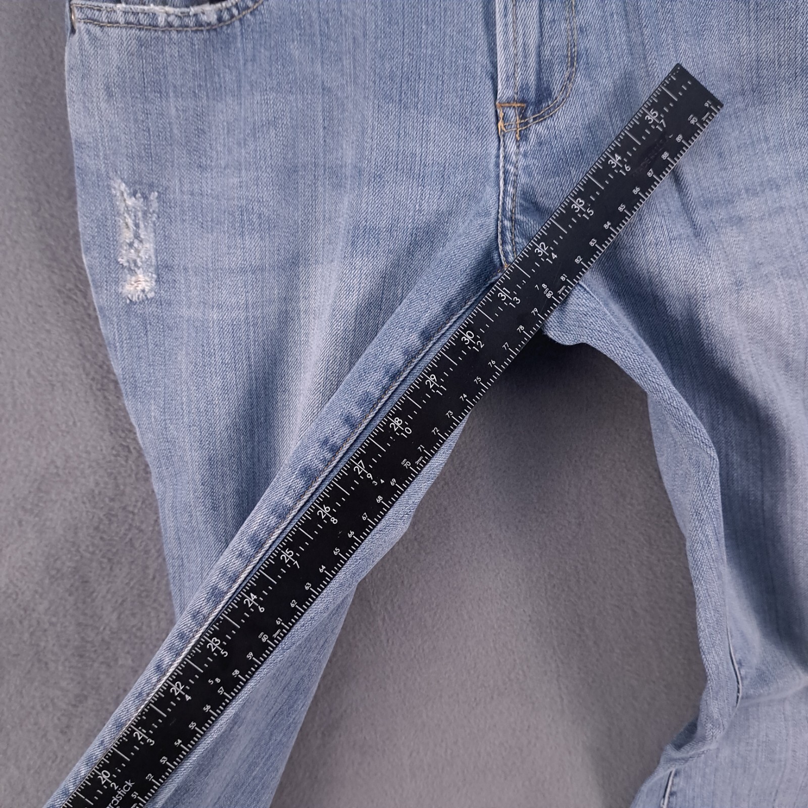 American Eagle Jeans Womens 4 Regular Blue Hipster Skinny Flare Denim Light Wash