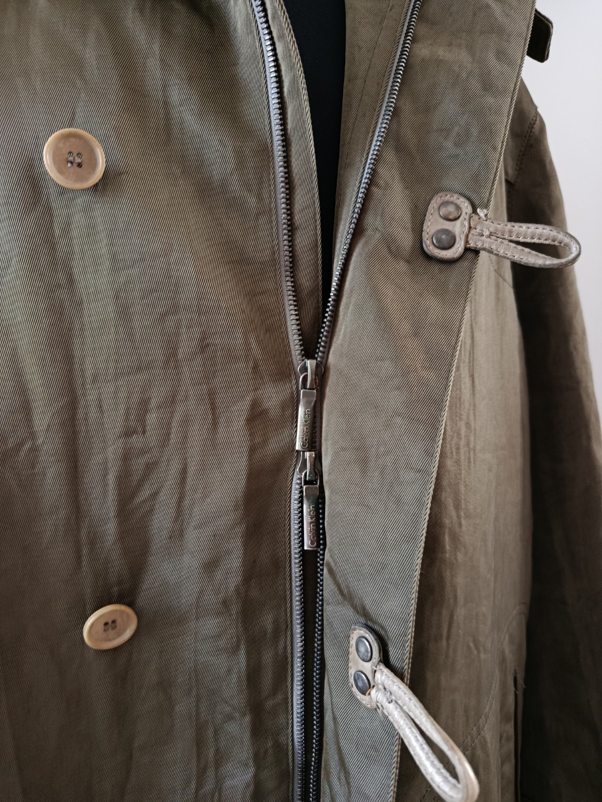 Calvin Klein Collection 2006 Italo Zucchelli Olive Technical Nylon Shell Coat 54