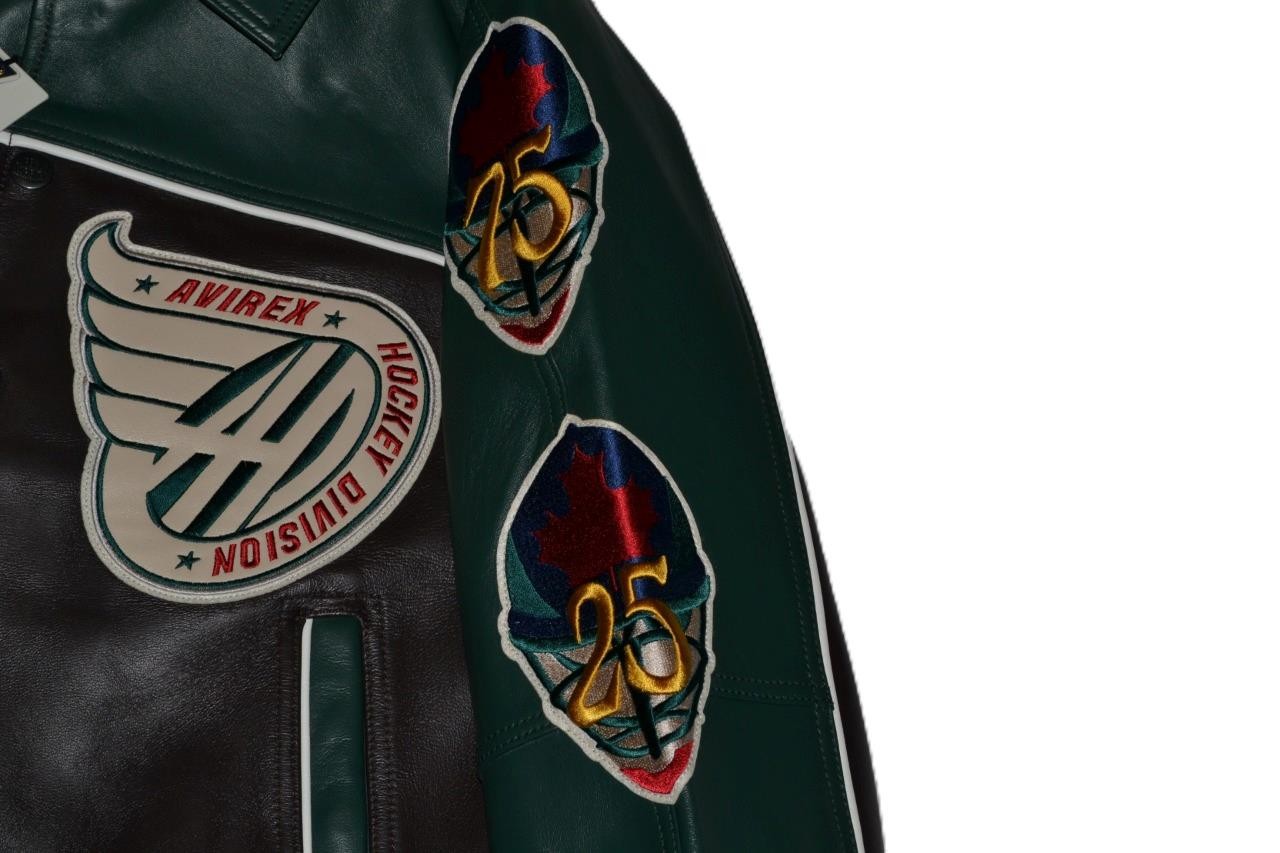 AUTHENTIC MENS AVIREX CANADIAN DIVISION JACKET BOMBER GREEN BROWN NEW ALL SIZES