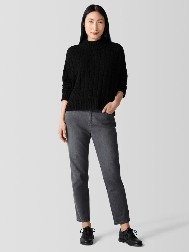 Eileen Fisher Charcoal Wash Organic Cotton Stretch Denim Slim Jean PS #764