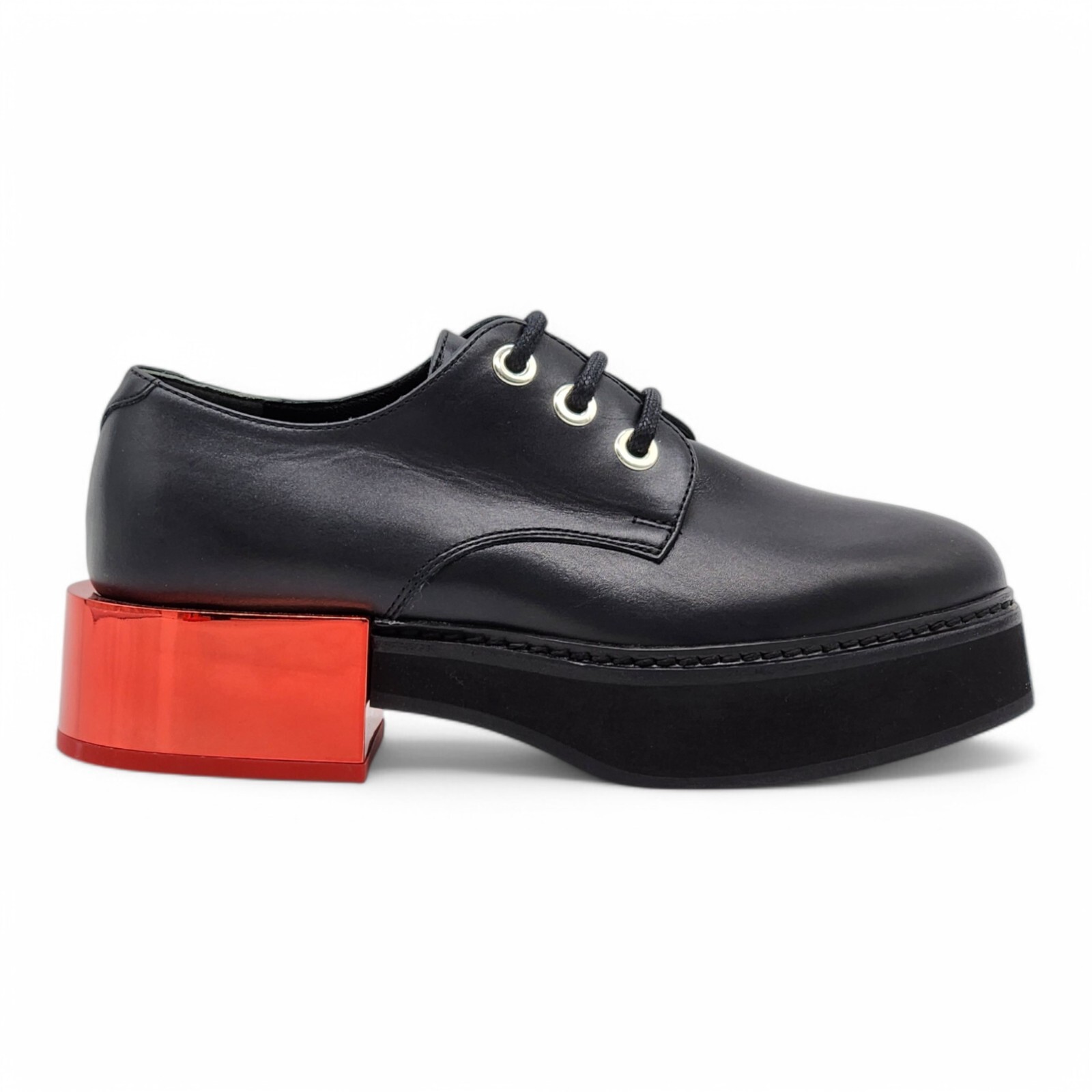 Alexander McQueen Creeper Derby Leather Shoes Black EU 35 US 5 – New $980