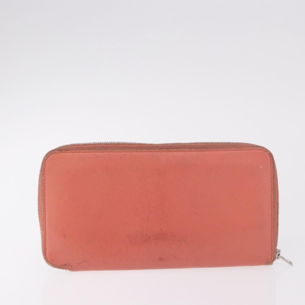 HERMES Pouch Canvas Leather 5 Set Beige Pink Purple Auth ti3991