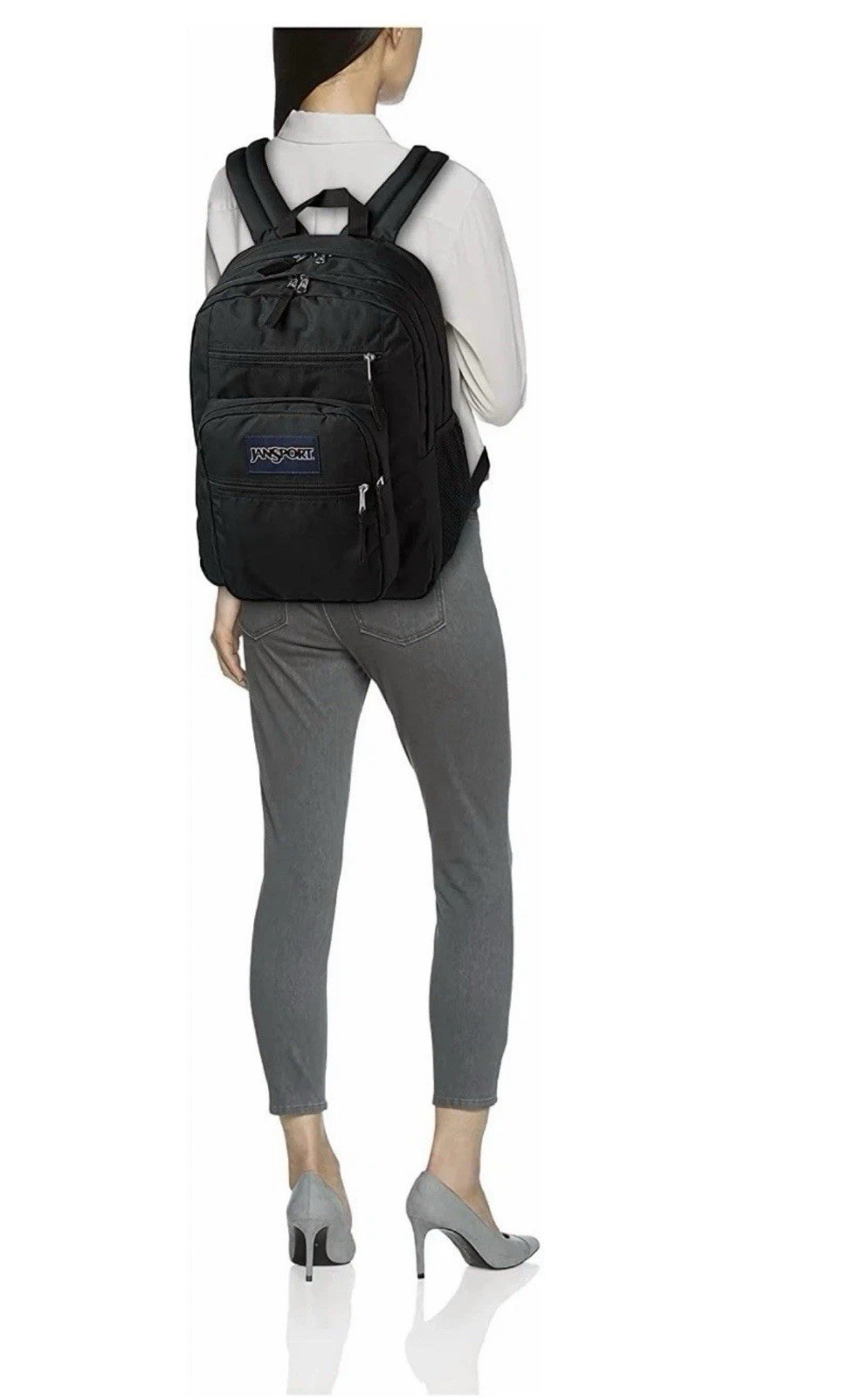 JanSport Big Student Backpack Black Navy Large School Travel Laptop Bag Daypack
