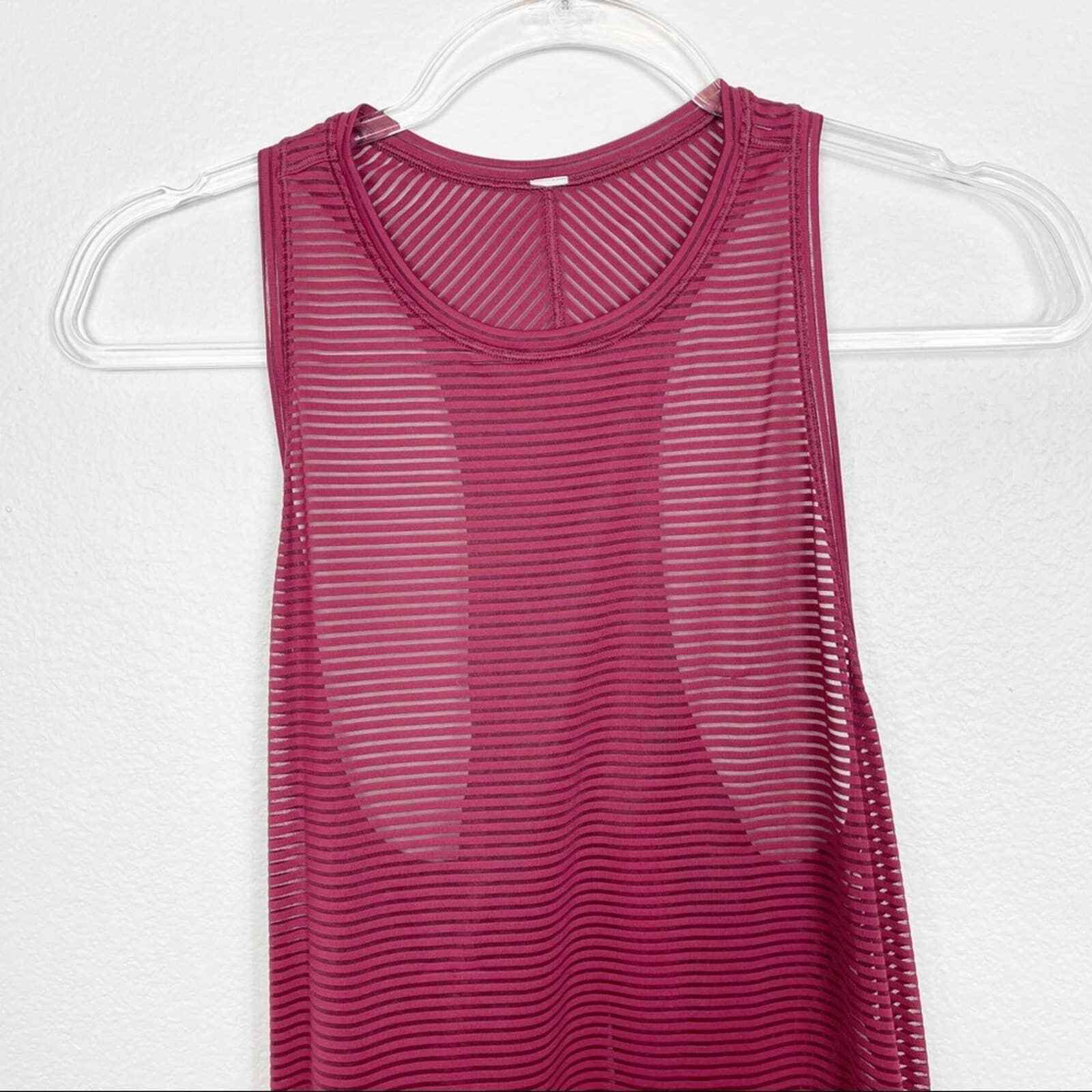 Lululemon Miles Ahead Tank Ruby Wine Red 4