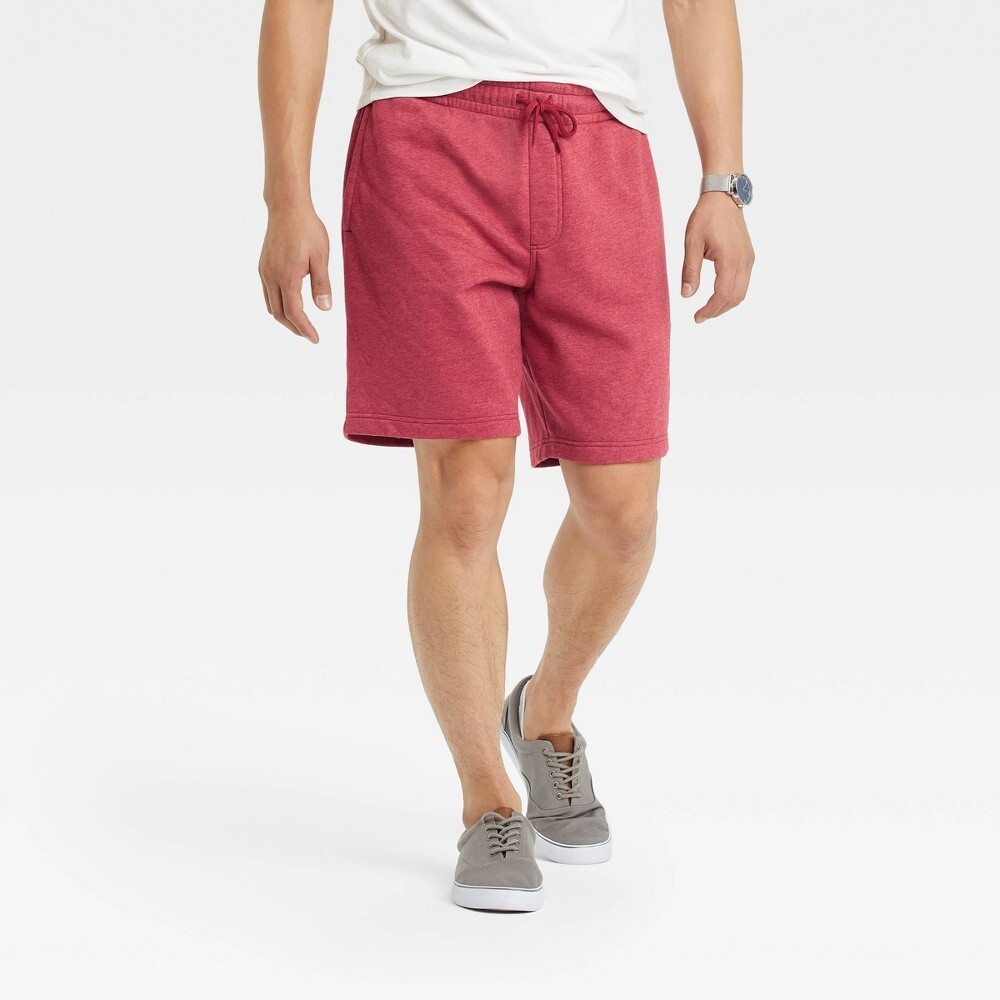 Goodfellow & Co Men’s 8.5″ Red Reguar Fit Drawstring Comfort Lounge Shorts Large