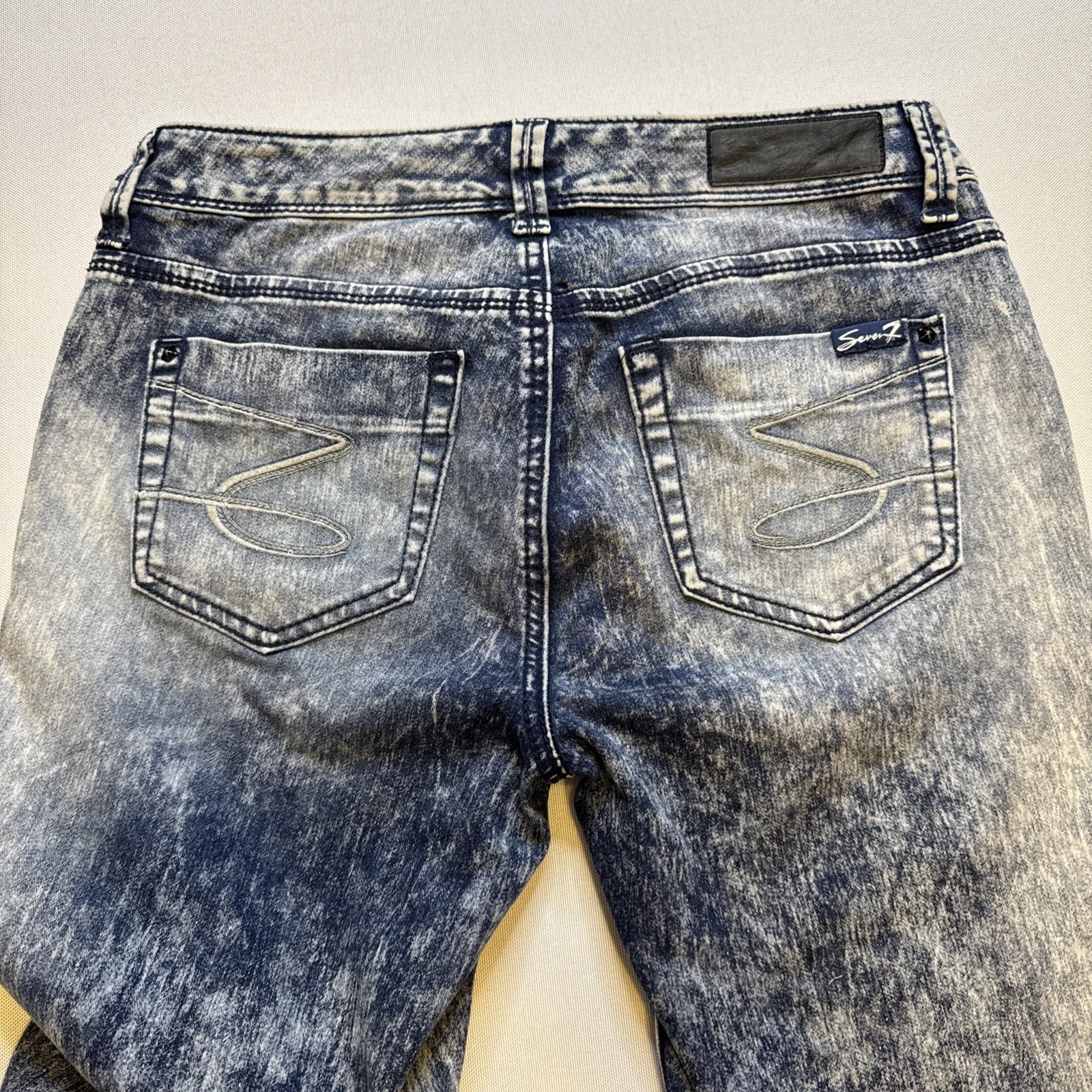 Seven7 Stonewashed Denim Legging Size 4 Retro 80’s # 0068
