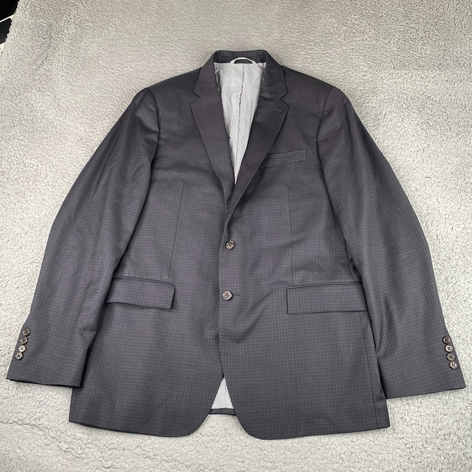 Todd Snyder Blazer Mens 44L Gray Plaid 100% Wool Mayfair Slim Fit Sport Coat