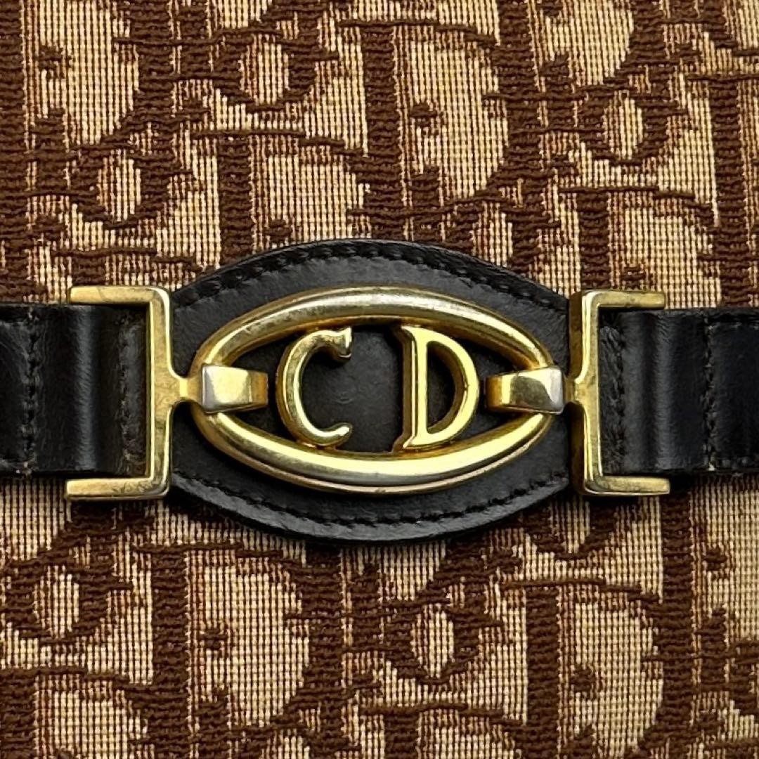 Christian Dior Bag Dior Shoulder Trotter Canvas Leather Brown rh0784874056