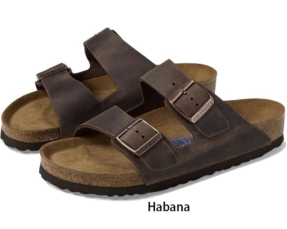 Birkenstock Arizona Soft Footbed Oiled Leather Habana and Tobacco Brown Sandals