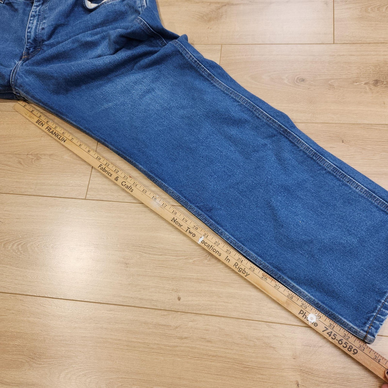 Tyndale FR Jeans Mens 40×34 Blue Medium Wash Relaxed Straight Denim F290T