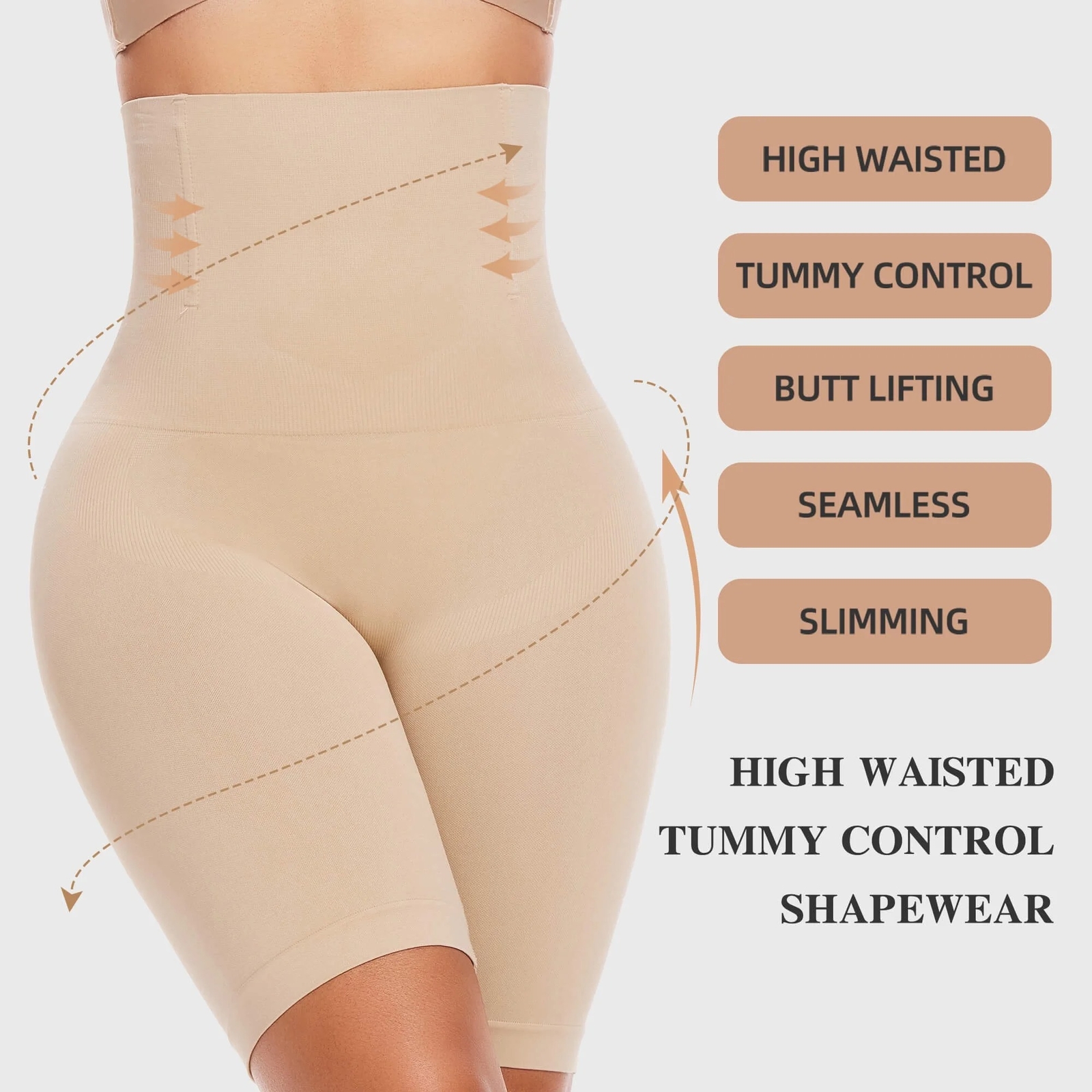 2 Pack Women Slim Tummy Control Shapewear Shorts Body Shaper High Waist Pants US