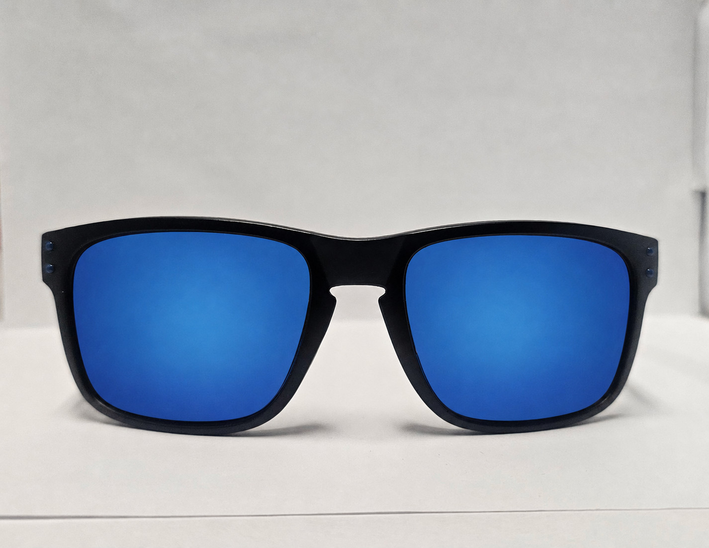 Holbrook Style Black Frames with Dark Blue UV400 Lens Sunglasses