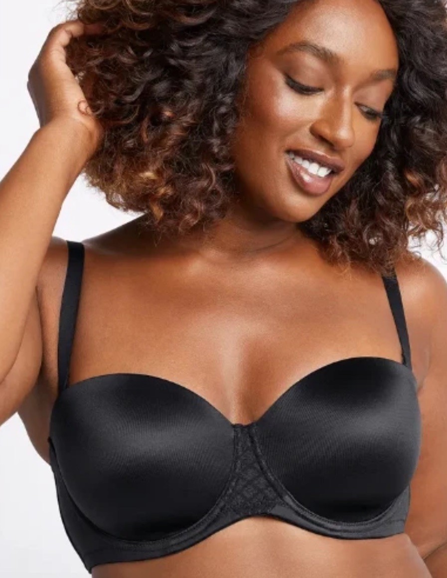 BALI Smoothing Strapless (Multiway Straps Inc) 36D Bra Black DF6599 NWT $48