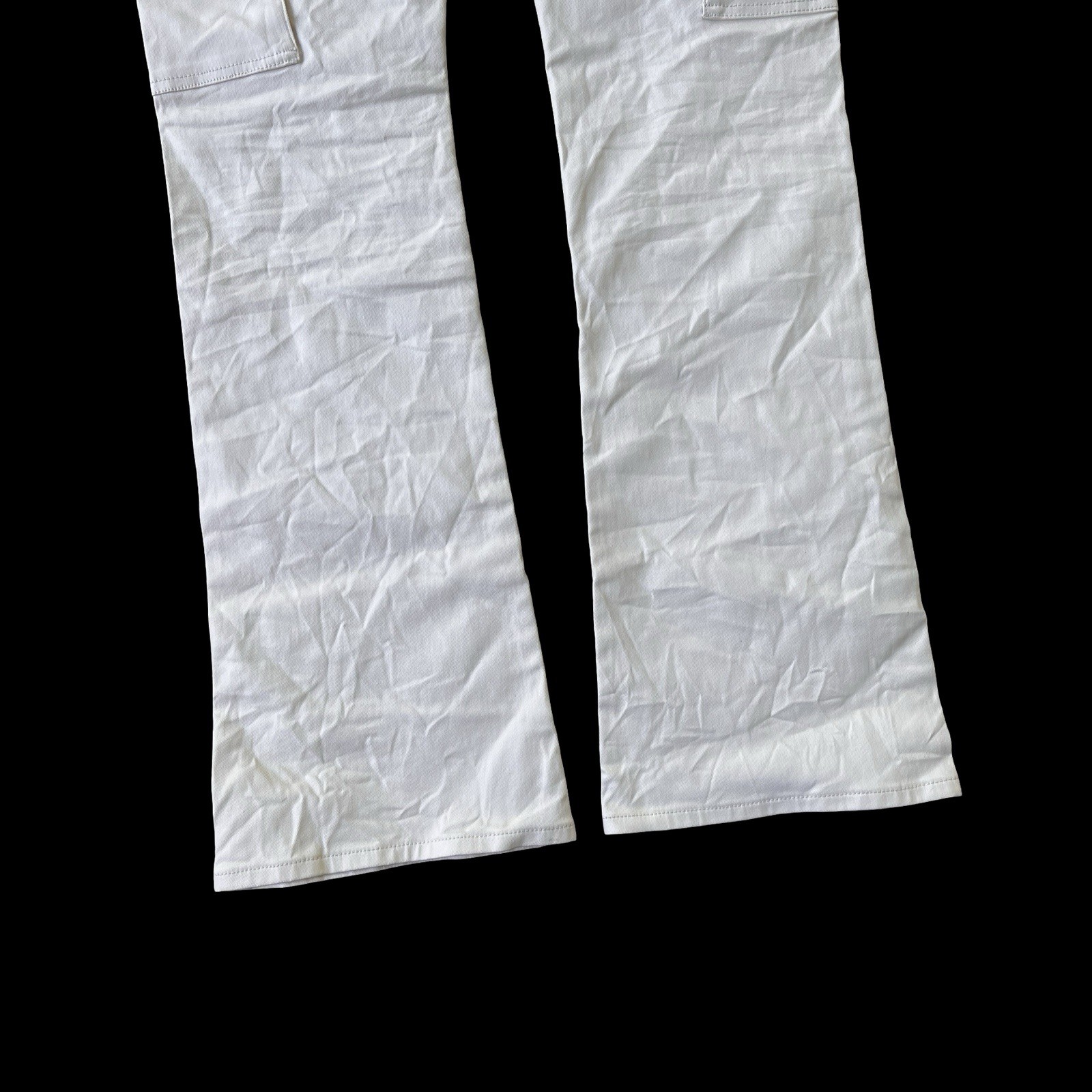 PURPLE BRAND p004 Cargo Flared Jeans White Size 34