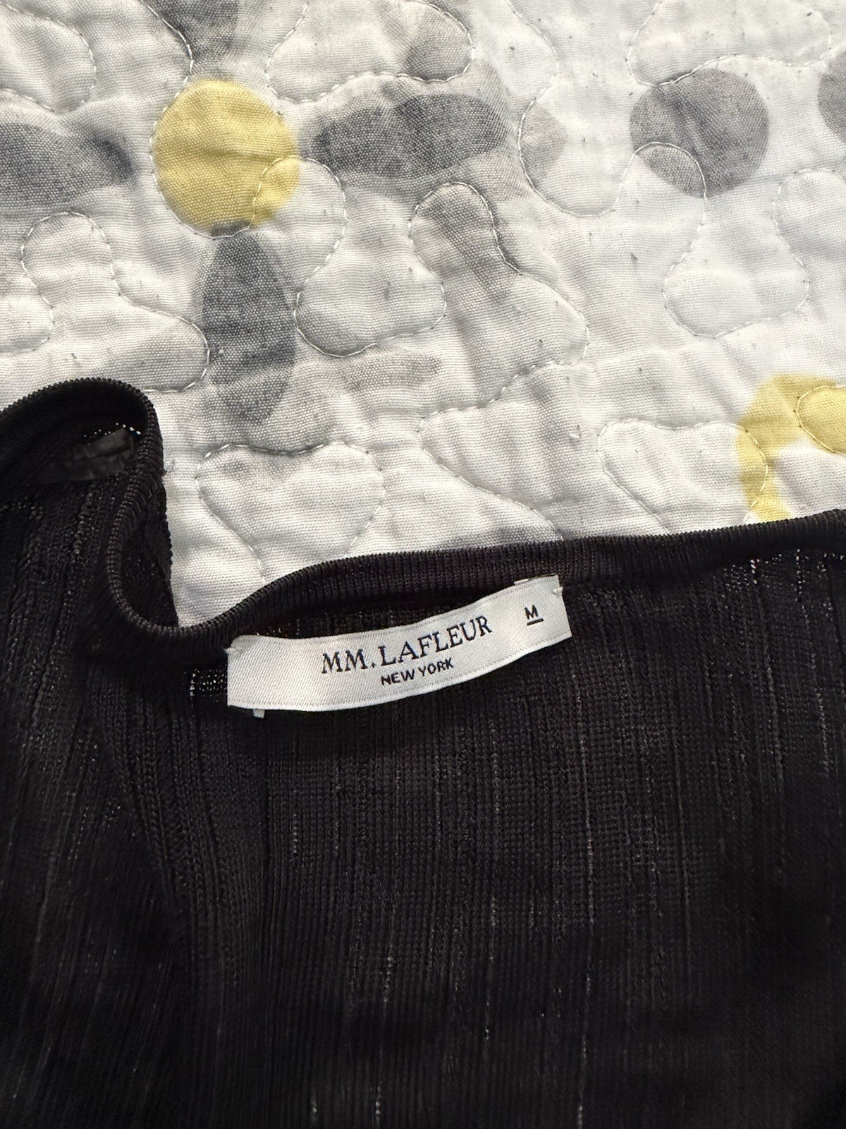 MM.LaFleur Black Knit Open-Front Lightweight Long Sleeve Cardigan Sweater M