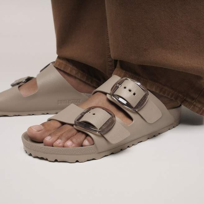Birkenstock EVA Arizona Big Buckle Sandals – Gray Taupe, NWT Authentic
