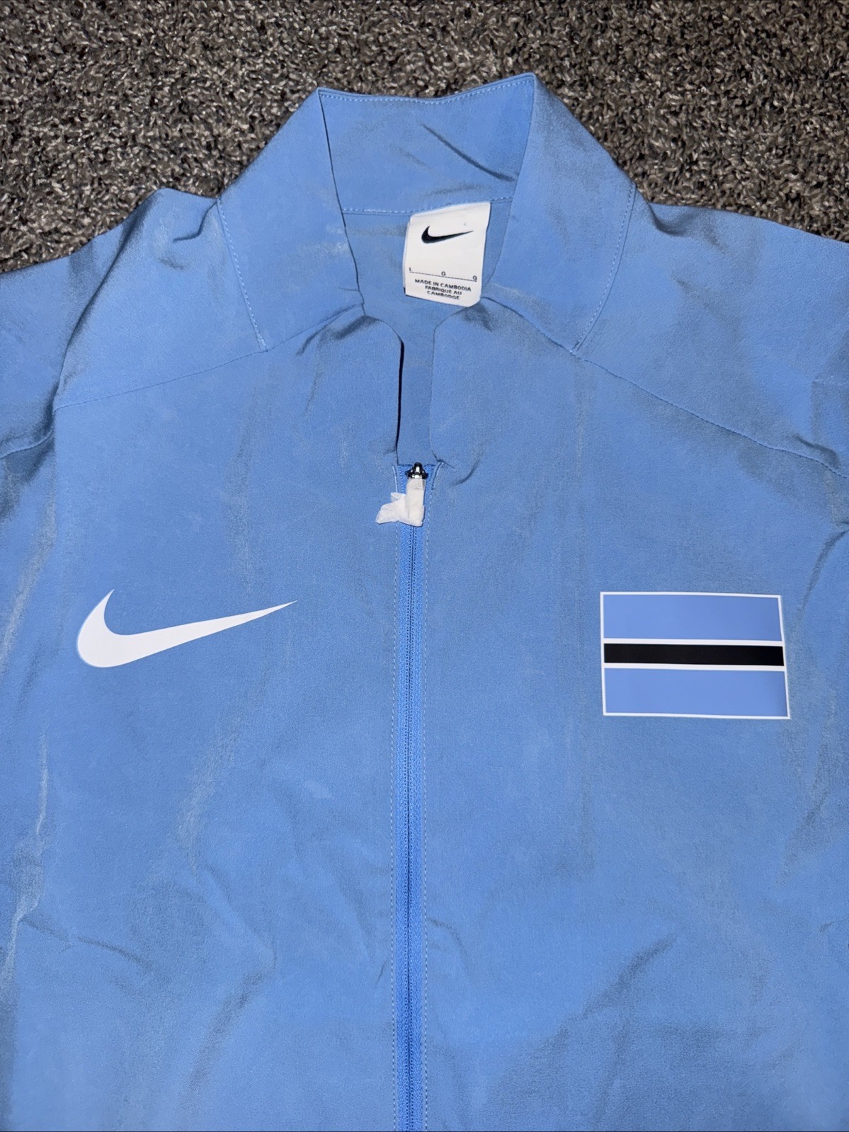 Nike Pro Elite Botswana Track Jacket Mens Size L Light Blue CI6097-412 New