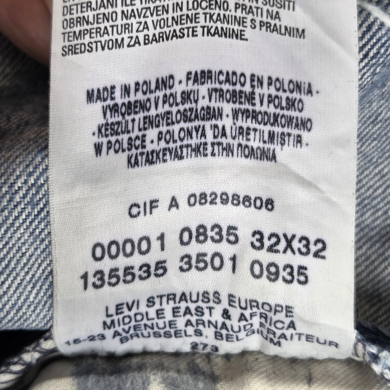 Vintage Levis Engineered Jeans Mens 32×32 Blue Twisted Button Fly Medium Wash