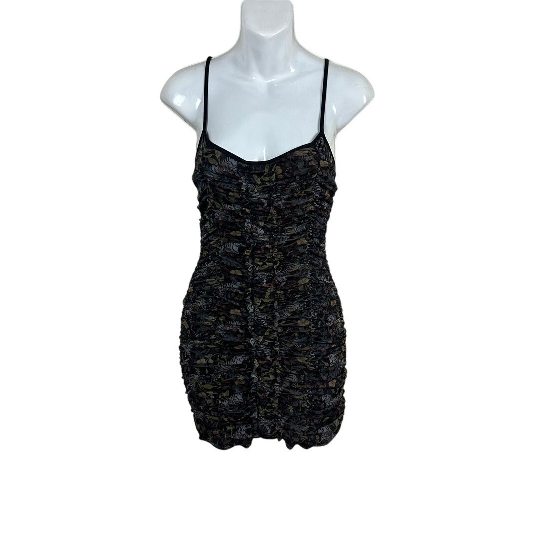 Urban Outfitters Tegan Mesh Ruched Bodycon Mini Dress size M NWT