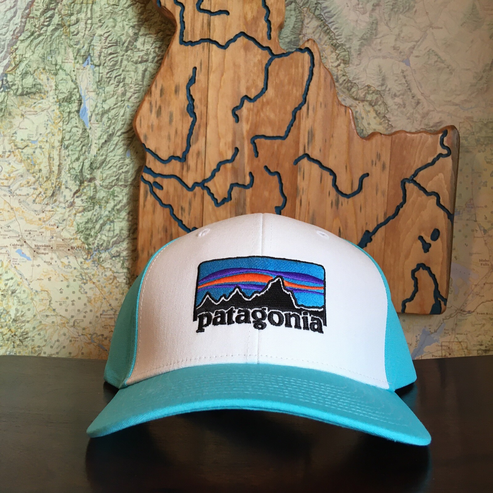 Patagonia ‘73 Logo Roger That Hat White/ Turquoise SP 2016