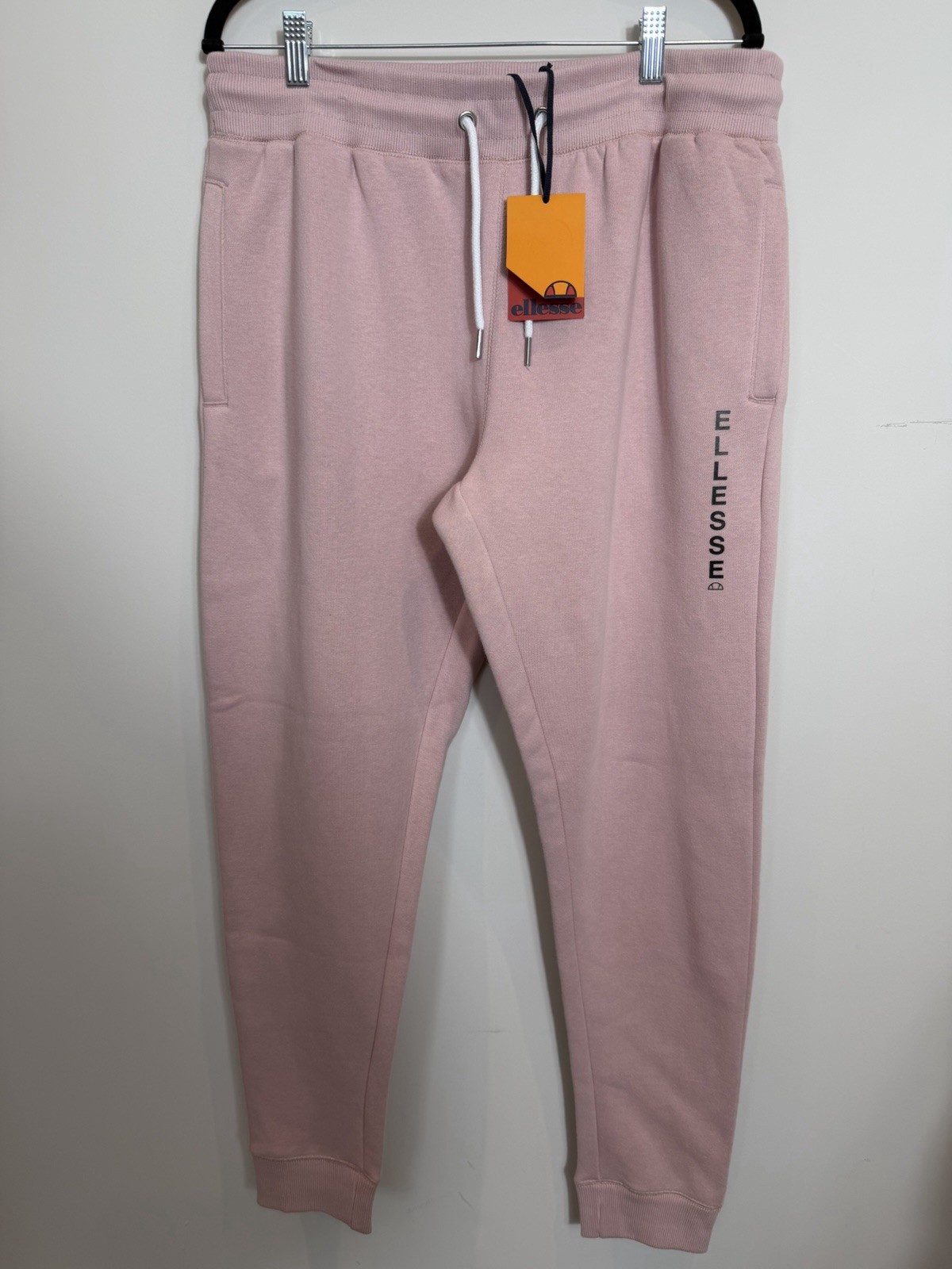 Ellesse Pink Joggers Large Mens Sweatpants Tracksuit Bottoms New With Tags