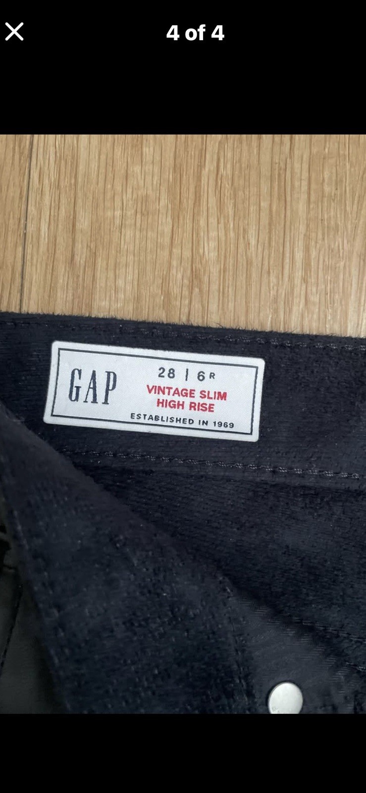 GAP Women’s Black Solid Pants Slim Fit High Rise Regular Size 28