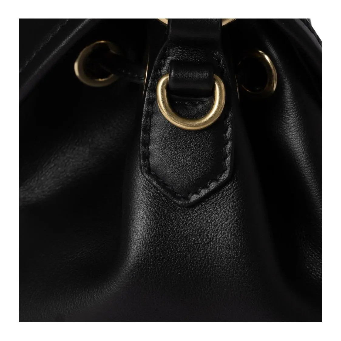 MIU MIU Engraved Logo Backpack Unisex Black 7×4.5×8.6 in