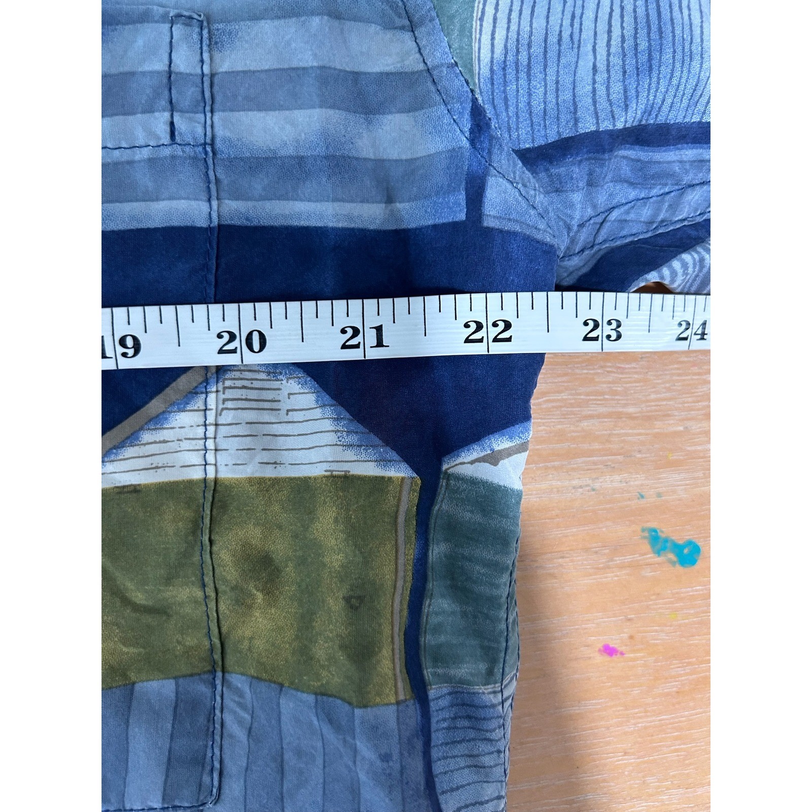 Burma Bibas Neiman Marcus Mens Medium Silk Beach Hut Novelty Hawaiian Shirt Blue