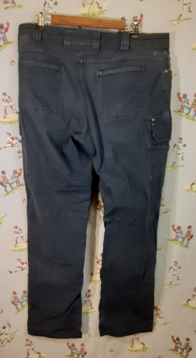 👀 Duluth Trading Co Mens 38×34 Flex Fire Hose Blue Ultimate Cargo Canvas