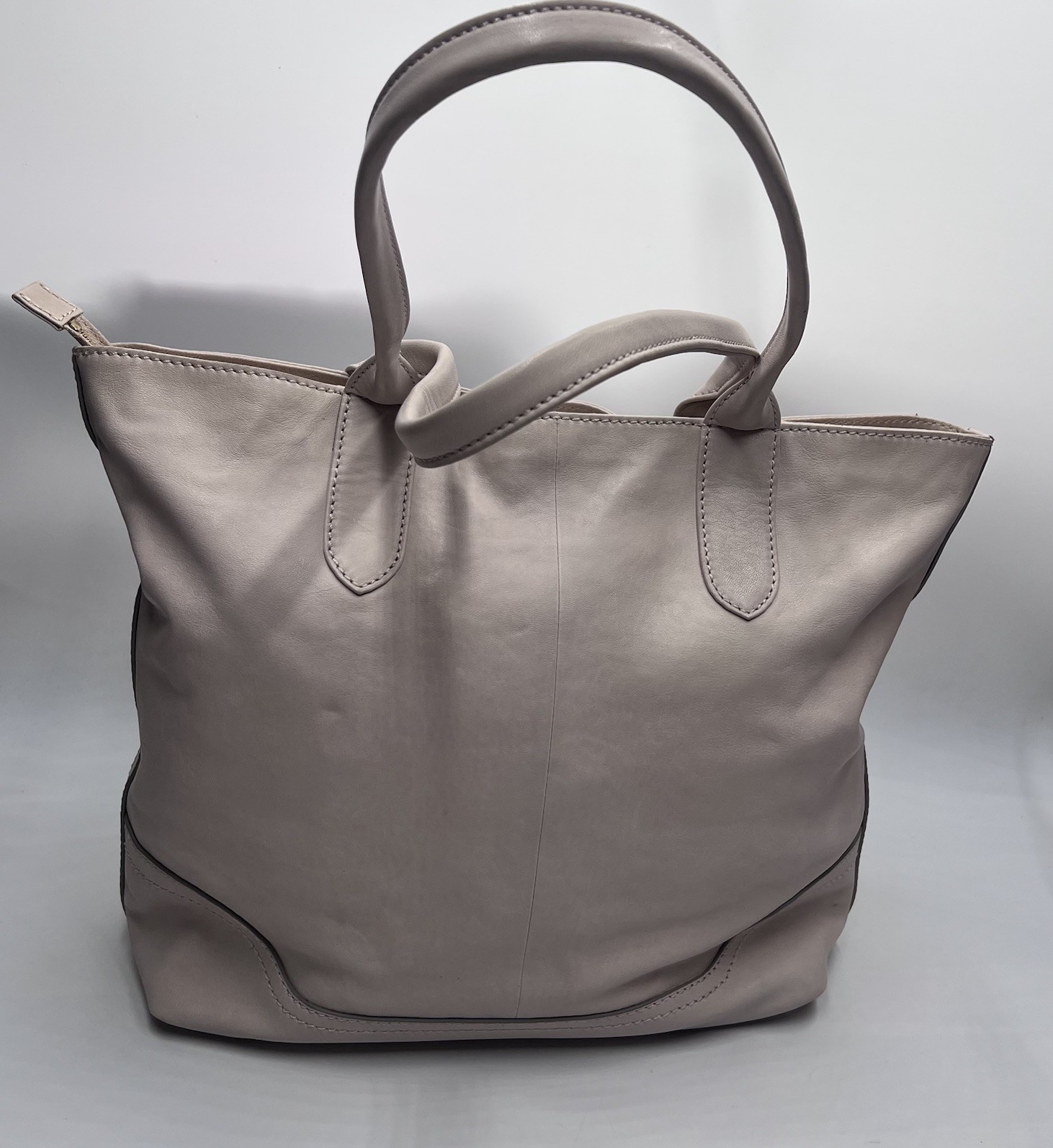 Frye Leather Tote Bag Large Women’s Double Handles Solid Shoulder Handbag