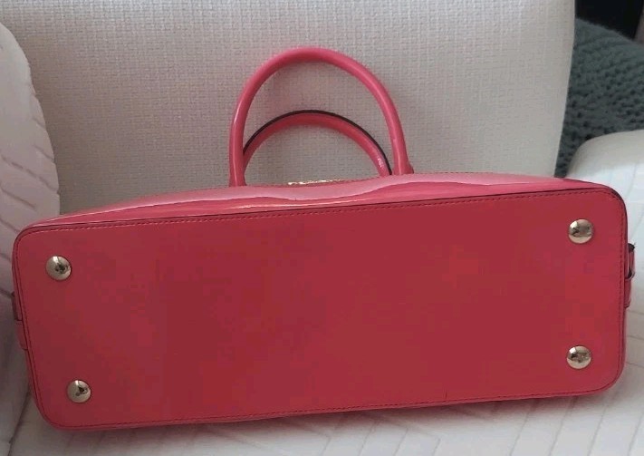 Coach Large Sierra Satchel Embossed Patent Leather in Hot Pink