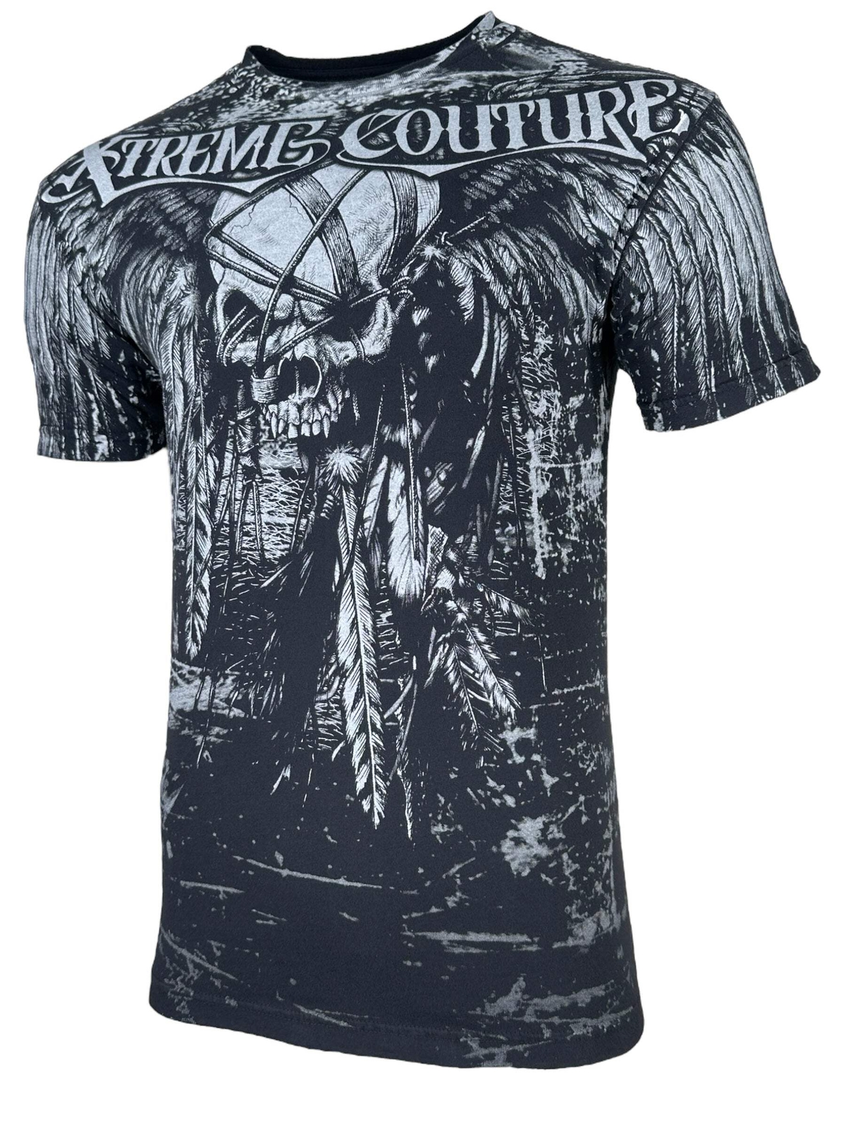 Xtreme Couture by Affliction Men’s T-Shirt Justice Cross Biker Y2K S-5XL