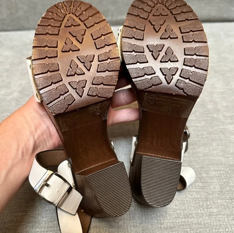 Nature Breeze White & Brown Sandals Sz 8 + *20% OFF if you buy 4 items I sell!*
