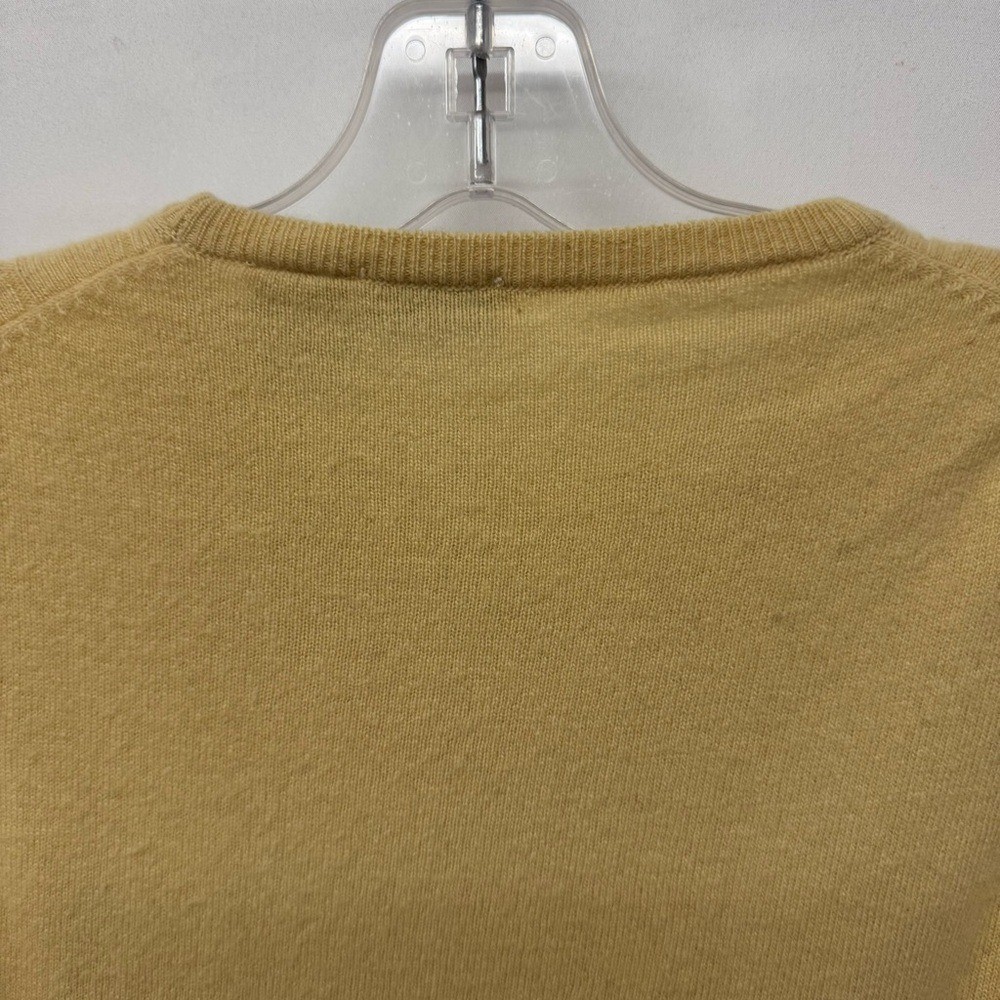 Saks Fifth Avenue 100% Cashmere Cable Knit Sweater Yellow Women’s Size L